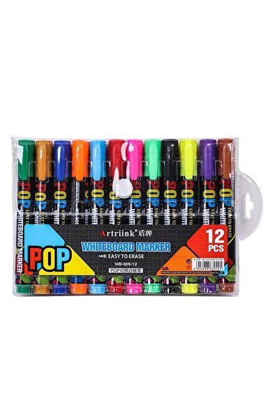 Generic 12 pcs Whiteboard Markers Set Multicolour