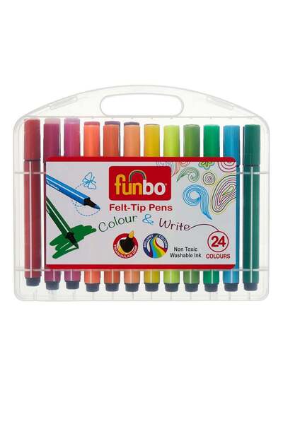 Generic 24-Piece Felt Tip Colouring Pens Multicolour
