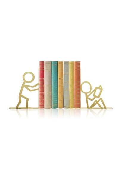 Generic Metal Unique Office Desk Bookends Decorative Cute Book Ends Reading D...