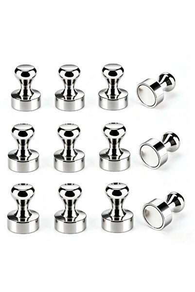 Generic Heavy Duty Metal Magnetic Push Pins 16x20mm, Pack of 12 – Medium High...