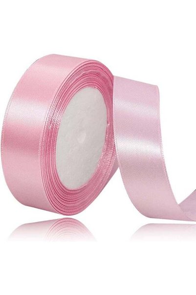 Generic Share the love 24mm Satin Ribbon - 25 Yards Length - Light Pink - Smo...