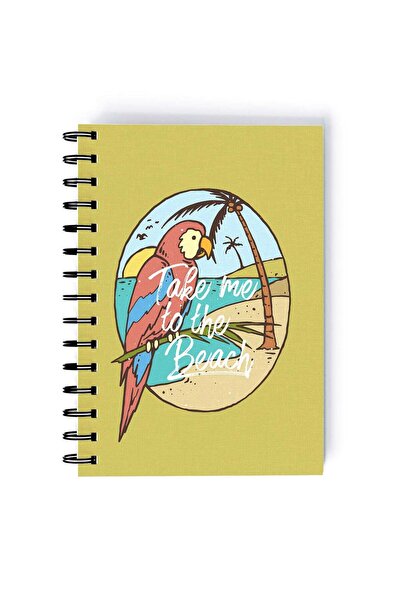 Generic Spiral A5 Notebook Wild Animals Parrot Take me back Quote Cute Aesthetic