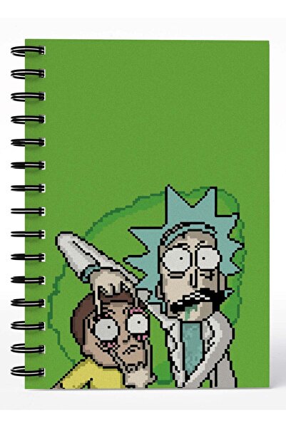 Generic Wirebound Spiral Notebook Pixel Art Rick And Morty Cartoon Lined Writ...
