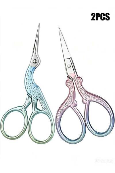 Generic Small Stainless Steel Scissors for Sewing Embroidery and Crafts 2PCS