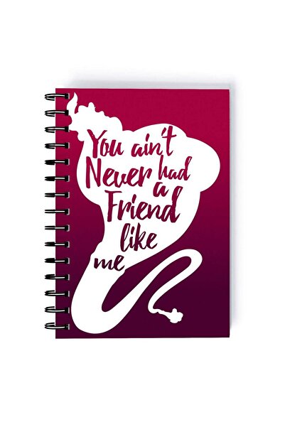 Generic Friendship Gift Quote Printed Spiral A5 Notebook Pink/White