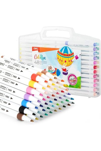 Generic Deli EC189-48 Acrylic Marker Set – 48 Colors