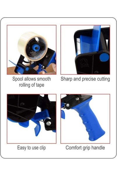 Generic Ezee-Packer 2 Inch Handheld Tape Dispenser | Hand Operated Manual Tap...