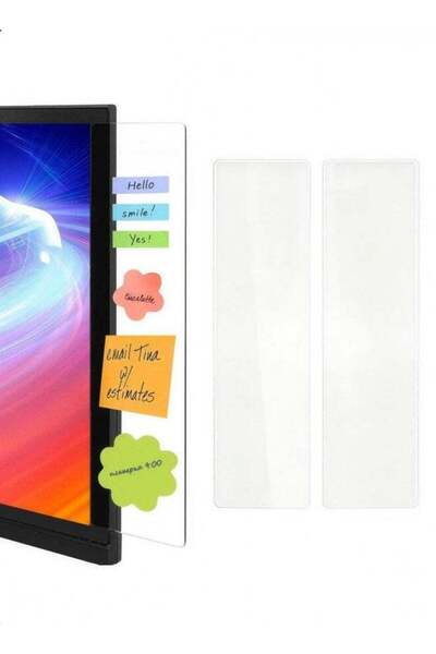 Generic 2Pcs Acrylic Monitor Message Board Universal Left & Right Side Comput...