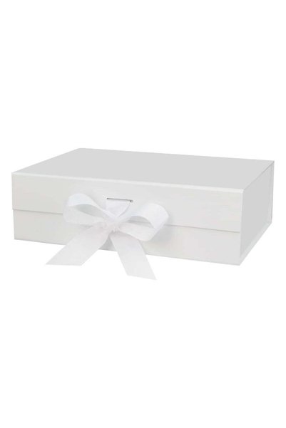 Generic Luxury Magnetic Gift Box, White Large Gift Box with Ribbon,Folding Gi...