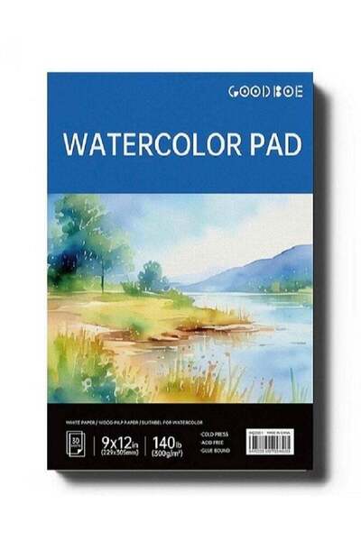 Generic Watercolor Paper Pad, 9"x12" Water Color Paper, 30 Sheets 140lb/300gs...
