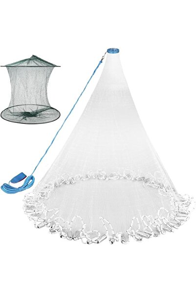 GENERAL Neween Cast Net for Fishing with Shrimp Cage, American Freshwater Sal...