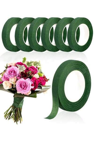 Generic 6 Rolls Floral Tape 1/2inch Flower Tape, Green Floral Tape for Fresh ...