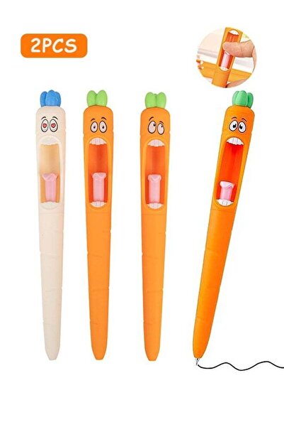 Generic 4 Pcs Cool Screaming Carrot Gel Ink Pens - 0.5 mm Writing Pens Black ...