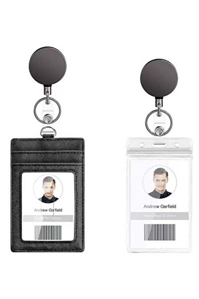 Generic 2 Piece Heavy Duty Metal Retractable Badge Holder Reel with Belt Buck...