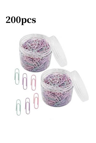 Generic Colored Paper Clips, 200pcs 29 mm Paper Clip Paperclips Colorful Clip...