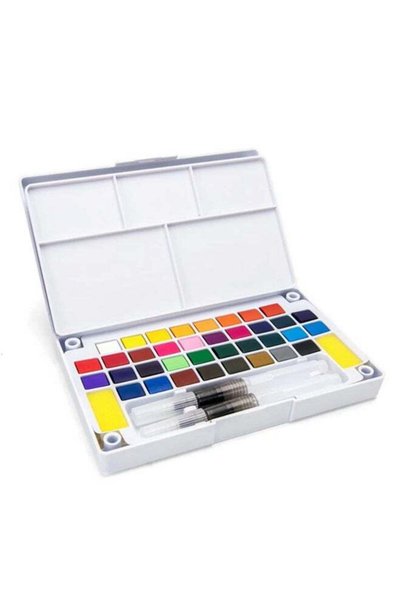 Generic 36 Color Solid Watercolor Paints Set for Drawing Pigment Water Color ...