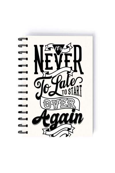 Generic Spiral A5 Notebook Typography Motivation and Inspirational Quote neve...