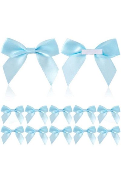 Generic 10Pcs Self-Adhesive Wrap Bows, Soft Non-Faded Satin Ribbon Bow for We...