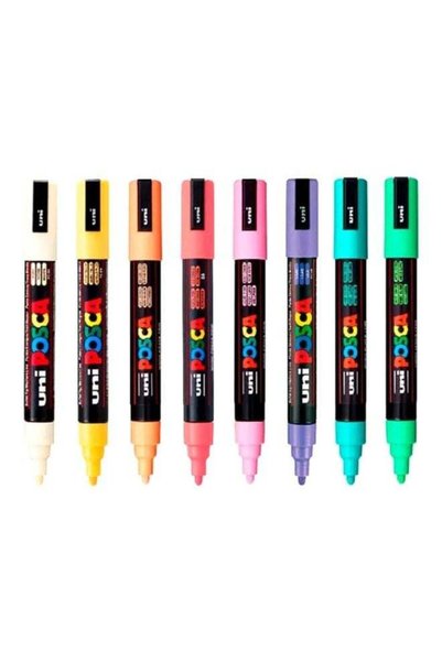 Generic 8-Piece Ultra Fine Bullet Tip Paint Marker Set Multicolour