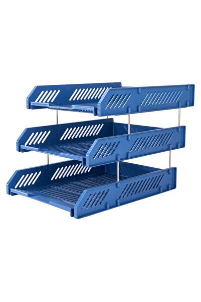 Generic 3-Tier Plastic Storage Rack Blue