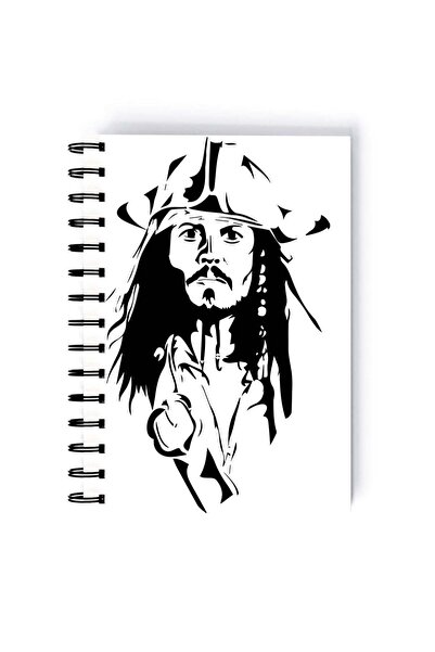 Generic Spiral A5 Notebook Piratecore Aesthetic Minmalist Jack Sparrow Pirate...