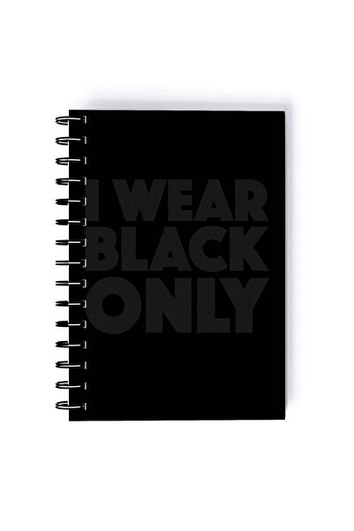 Generic Spiral A5 Notebook Typography Motivational Quote I only Wear Black Ae...