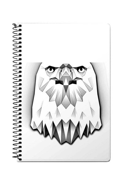 Generic Poly Eagle A5 Spiral Notebook White/Grey