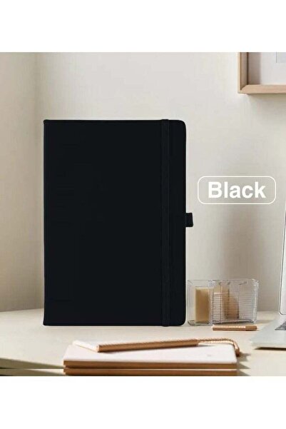 Generic Lined Journal Notebook A5 Hardcover Executive – Black Faux Leather Jo...
