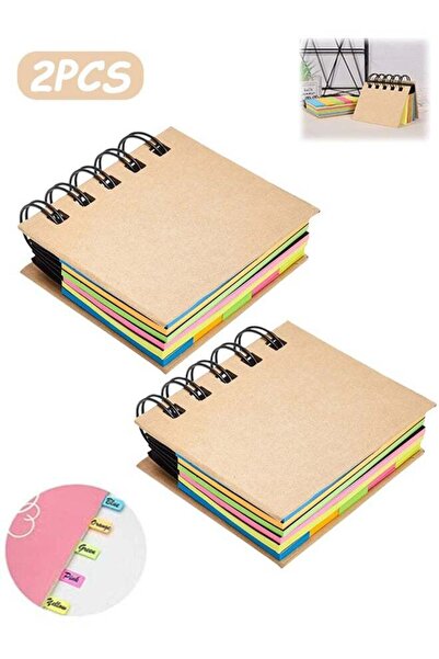 Generic 2 PCS Sticky Note, Small Spirals Memo Pad, Portable Self-Adhesive Not...