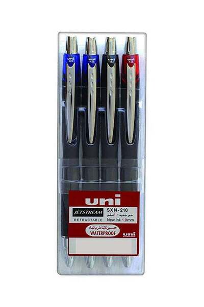 Generic 4-Piece Jetstream Retractable Rollerball Pen Set Multicolour
