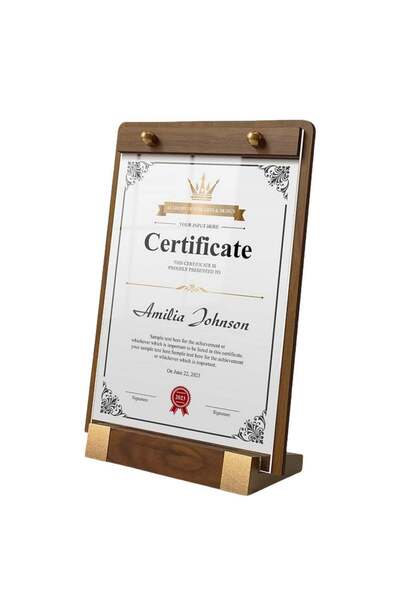 Generic Acrylic Certificate Display Stand Organize Photo Frames Document Hold...