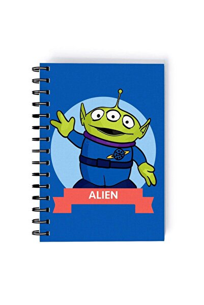 Generic Toy Story Alien Printed Spiral A4 Notebook Blue/Green/Pink