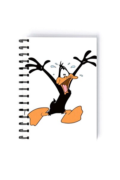 Generic Spiral A5 Notebook Daffy Duck Scream Run Looney Tunes