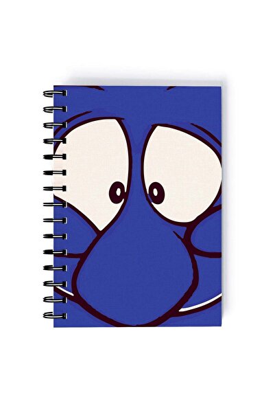 Generic Genie Eyes Printed Spiral A5 Notebook Blue/White/Red