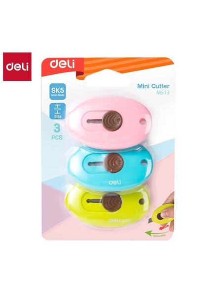 Generic Deli EM513 3PCS Assorted Mini Cutter Set – ideal for letters, wrappin...