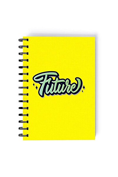Generic Future Printed Design Rectangle Spiral A5 Notebook Multicolour