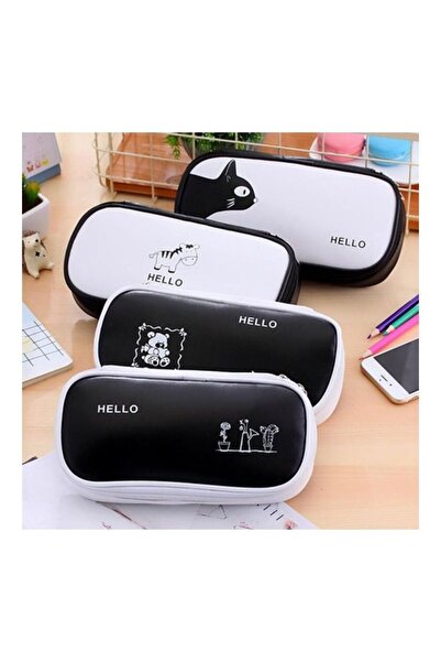 Generic Multifunction Supplies Pencil Case Black/White