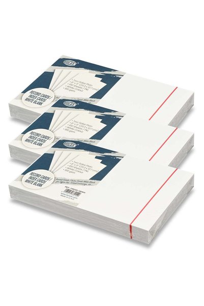 Generic FIS® Record Cards or Index Cards, Size:8"x5" Inches (203x127mm), Two ...