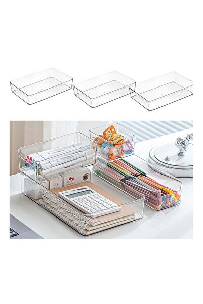 Generic Multifuntion Plastic Storge Bins Acrylic Clear Open Storage Bins Stat...
