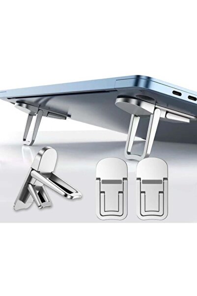 Generic 2-Pack Invisible Mini Laptop Stand - Universal Aluminum Alloy Folding...