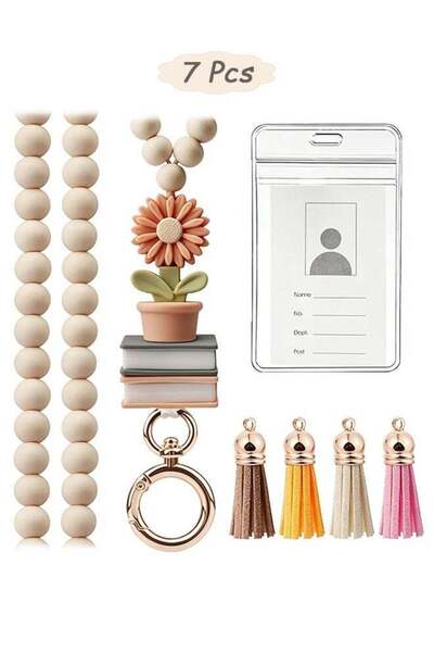Generic ID Badge Holder Lanyard with Tassel - ID Badge Holder Lanyard with Be...