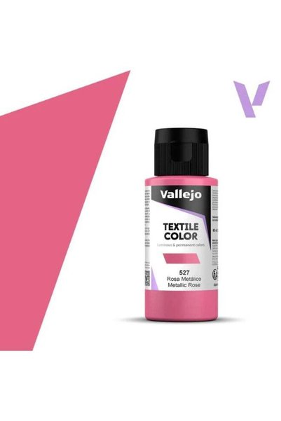 Generic Textile Fabric Paint Rose Metal 527 – 60ml Bottle Metallic Washable F...