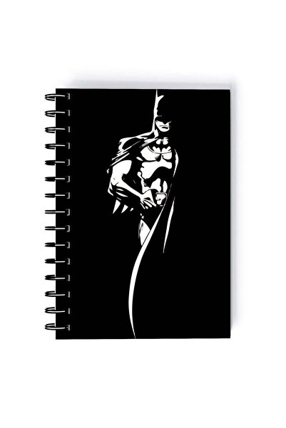 Generic Spiral A5 Notebook Batman Gotham Minimal Black Aesthetic Dark Knight