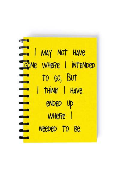Generic Movie Up Quote Printed Spiral A5 Notebook Yellow/Black