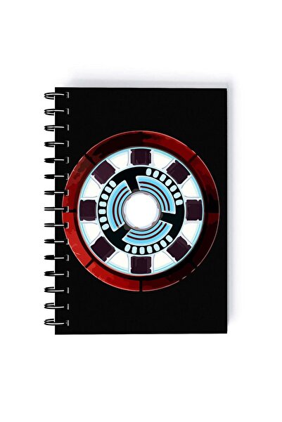 Generic Spiral A5 Notebook Iron Man Arc Reactor Glow Tony Stark The Avengers
