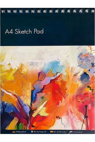 Generic Al FAKHAMA A4 Sketch Pad - Pack of 2, 110 GSM White Sheets, Spiral Bo...