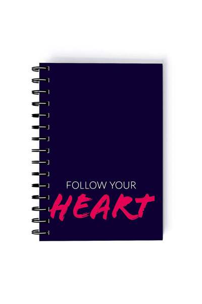 Generic Spiral A5 Notebook Inspirational Quote Motivations Follow your Heart ...