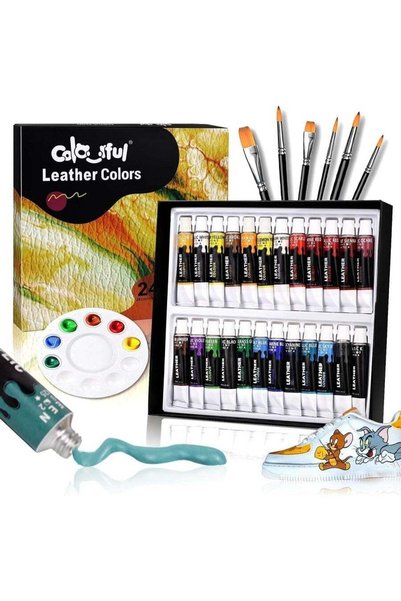 Generic Acrylic Leather Paint Set for Shoe Painting- 24 Colors(include 12 met...