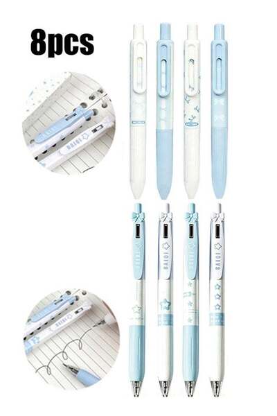 Generic 8 Pcs Bow Pens Bule Ballet Girly School Supplies Cute Retractable 0. ...
