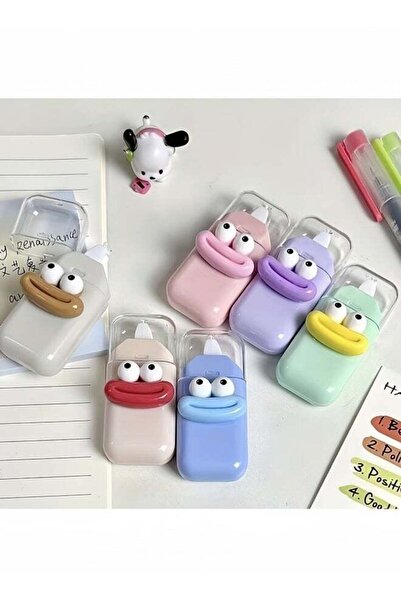 Generic 6PCS Correction Tape with Cute Face Mini Portable Modification Tape P...